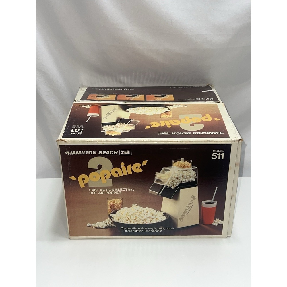 Hamilton Beach Scovill Popaire 2 Popcorn Machine Model 511 Vintage New Open Box